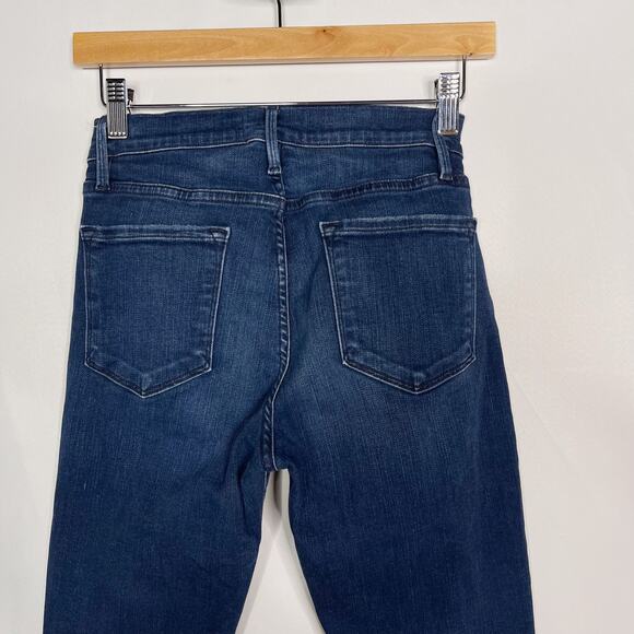 Frame Womens 28 Le Skinny De Jean Crop Skinny Jeans with Shredded Hem in Cantine - Picture 6 of 11